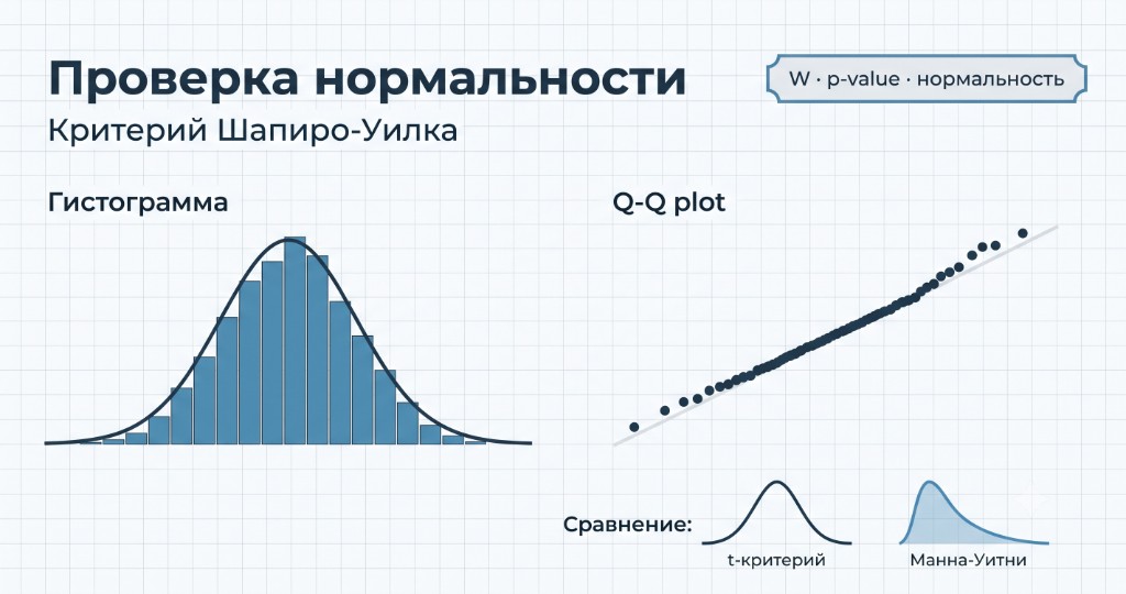 Проверка нормальности: Шапиро-Уилк и Колмогоров