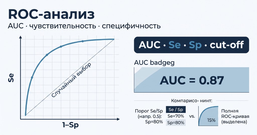ROC-анализ (AUC): диагностическая точность в медицине
