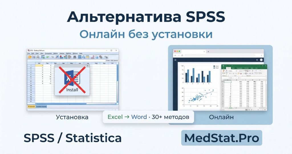 Альтернатива SPSS для клиницистов: онлайн
